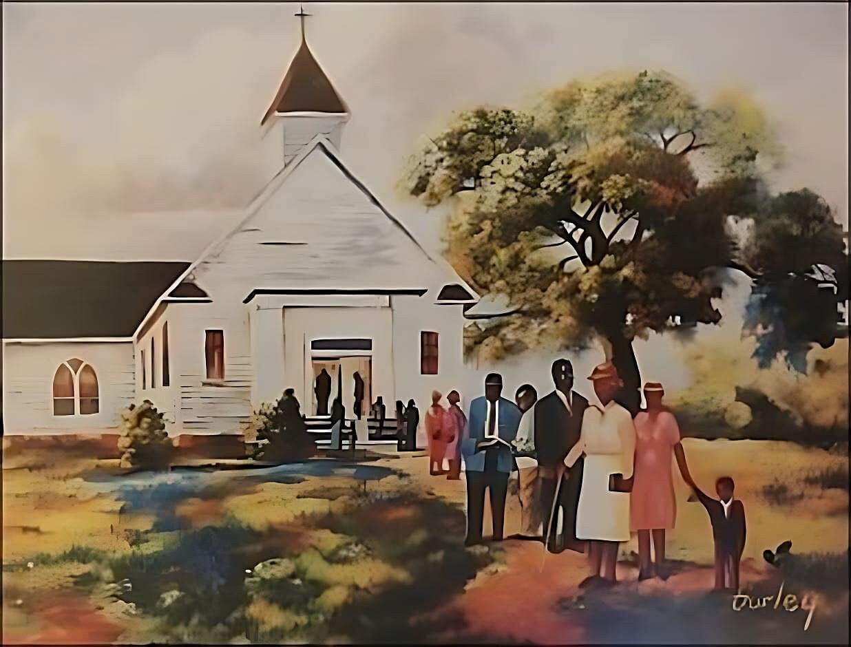 Sunday Worship Black Wall Art by Taylor Gurley / African American