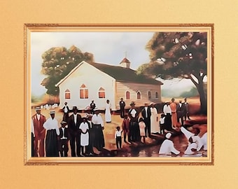 Getting Baptized Art Print by Arthello Beck Jr, Black Religious Art