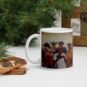 Eleven O&#39;clock Service Ceramic Mug / Coffee Cup / Black Art / African American Art / Religious Art / Black Church / Positive Black Images