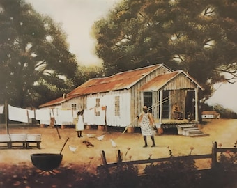 Country Living / Black Art / African American Art / African Art / Black History / Black Culture / Unframed / Positive Black Images Art