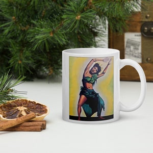 Grace Ceramic Mug / Coffee or Tea Cup / Black Art / African American Art / Positive Black Images / BlackArtbyPBI