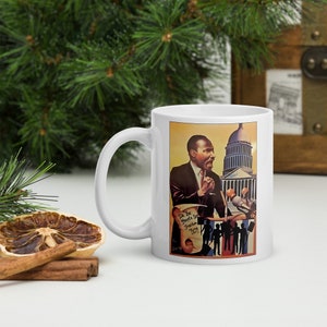 Let Freedom Ring Ceramic Mug / Coffee Cup / Black Art / African American Art / Martin Luther King Jr / Positive Black Images / BlackArtbyPBI