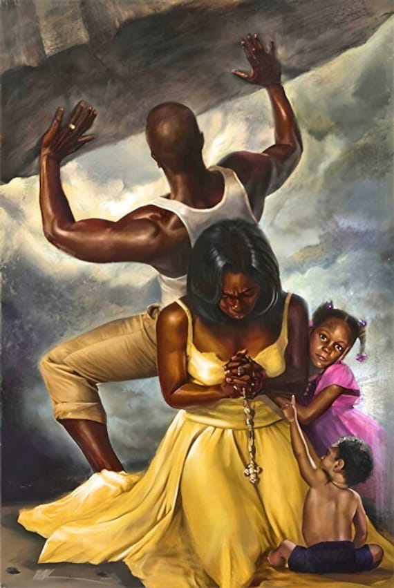 Black art paintings discount