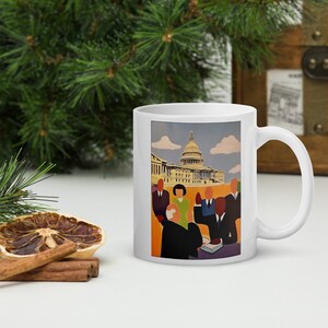 Paint the White House Black Ceramic Mug / Coffee or Tea Cup / Black Art / African American Art / Vote Your Voice / Positive Black Images