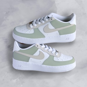 Nike Custom Air Force  1  'Pistachio Green' pasteltint sneakers unisex AF1 Trendkleur 2024