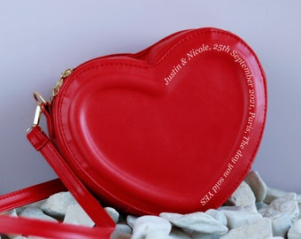 Custom Heart Shaped Crossbody Bag Handmade, Valentine's Day/Wedding Gift, Makeup Bag, Women's Anniversary Gift, Love Relationship