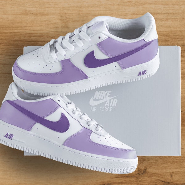 Nike maßgeschneiderte Air Force 1 „Gemstone Purple“ Sneakers violett, Mode 2024, ultimatives Geburtstagsgeschenk Amethyst