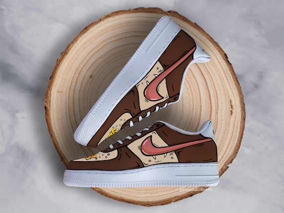 Air Force 1 Cartoon 'tasmanian Devil' Custom Sneakers Looney Brown