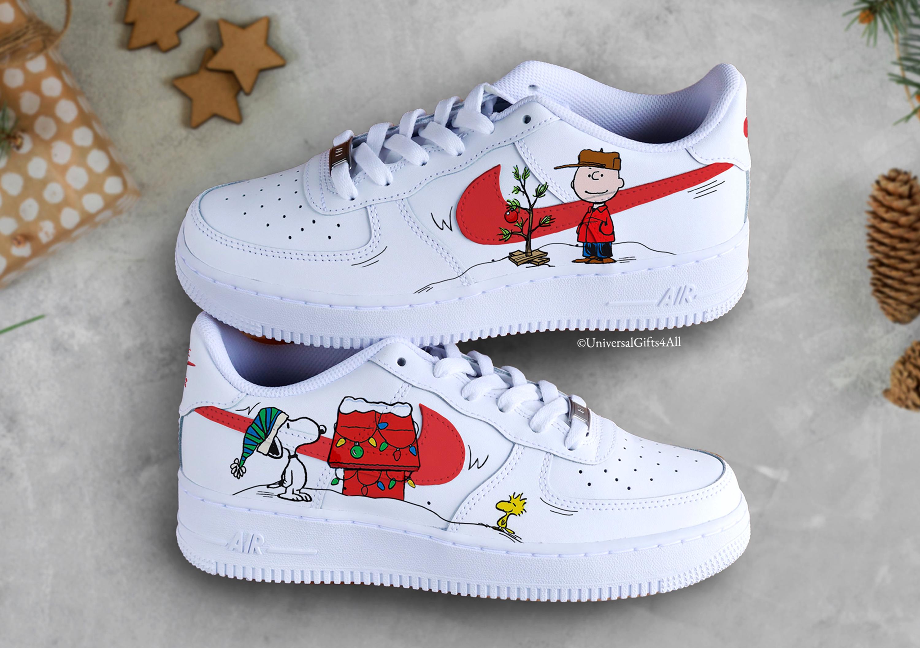 Snoopy Christmas Shoes Etsy