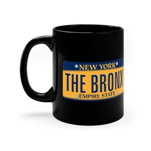 NY License Plate, The Bronx, Coffee Mug, New York Coffee Mug, NYC Coffee Mug,  Vanity Plate, 11 Oz