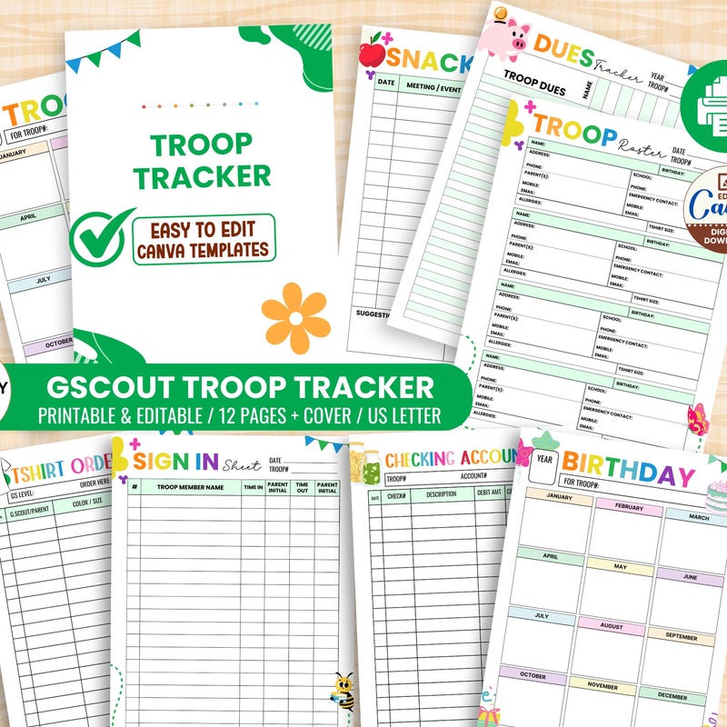 Gs Snack Mat Girl Scouts Snack Sign up Sheet - Etsy