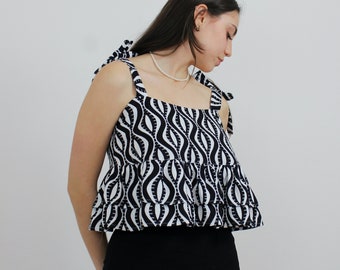 Top FruFru - Blanco y negro -50%