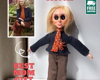 Custom Doll from Mom’s Photo, Personalized Doll Gift for Mom, Handmade Keepsake, Unique Photo Doll, Custom Mom Gift, Trendy Mothers Day Gift