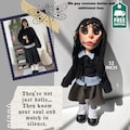 Custom Spooky Style Mini Me Doll with Button Eyes, Personalized Handmade Creepy Look-Alike Art
