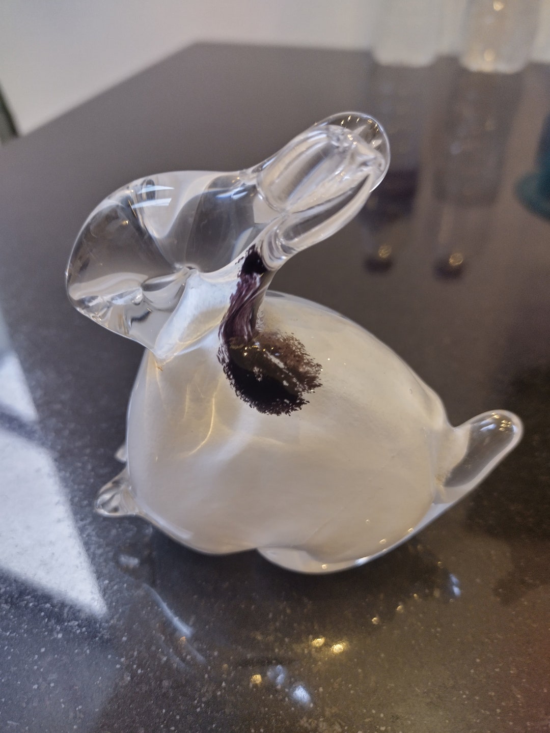 Signed Phoenician Art Glass Rabbit Figurine, Malta - Etsy