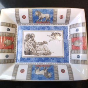 Vassoio portaoggetti o "Vide Poche" in ceramica Wedgewood Lion & Stone vintage. In condizioni eccellenti.