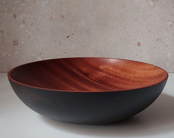 Sapele Salad Wood Bowl, Fruit bowl, Decoration bowl, Unique handmade and high quality Homeware, Natural Wood