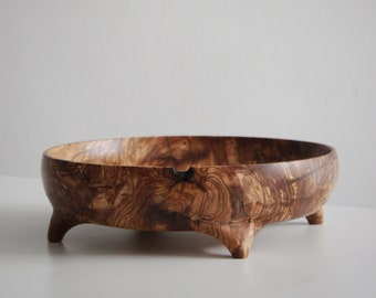 Spanish Olive Wood Bowl, Fruit bowl, Decoration bowl, Unique handmade and high quality Homeware, Natural Wood, Art piece