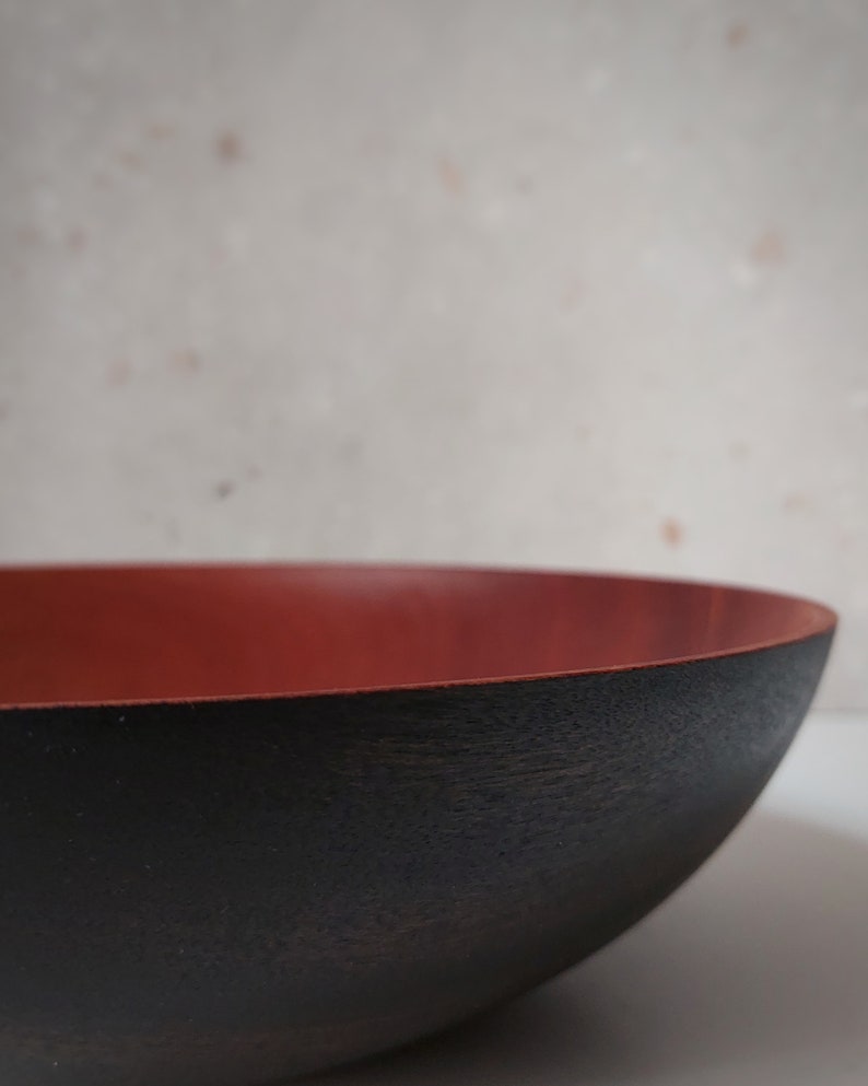 Sapele Salad Wood Bowl, Fruit bowl, Decoration bowl, Unique handmade and high quality Homeware, Natural Wood image 5