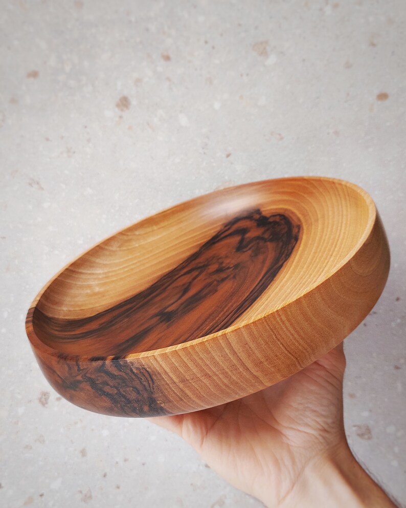 Spanish Walnut Wood Bowl, Fruit bowl, Decoration bowl, Unique handmade and high quality Homeware, Natural Wood image 6