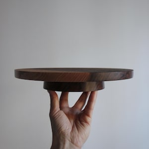 Wood Bowl Walnut Fruit Bowl Cake Stand Unique Housewarming Unique Home Decor Modern Homeware Special Wedding Gift Anniversary Gift Carved