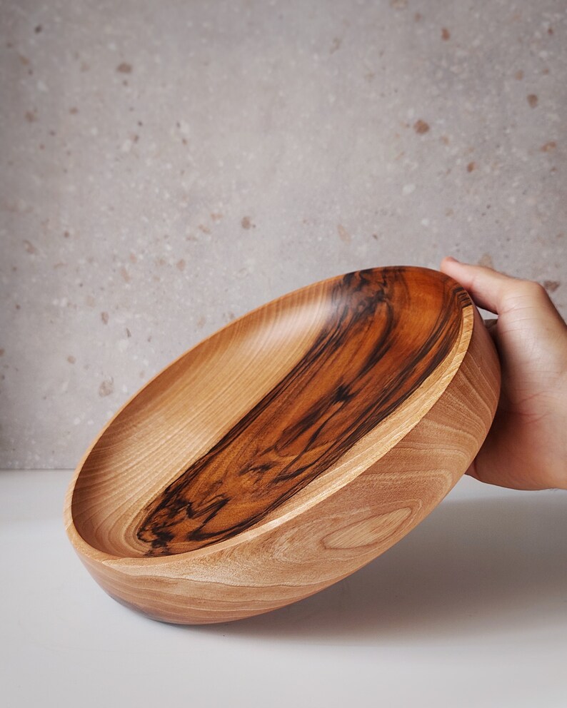 Walnut bowl, Fruit bowl or decoration bowl. Unique and handmade bowl. It is a woodturning art piece that can be used. Finished with coconut oil and beeswax, food safe