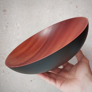 Sapele Salad Wood Bowl, Fruit bowl, Decoration bowl, Unique handmade and high quality Homeware, Natural Wood image 9