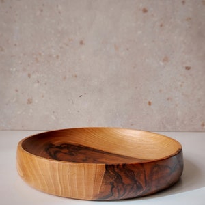 Spanish Walnut Wood Bowl, Fruit bowl, Decoration bowl, Unique handmade and high quality Homeware, Natural Wood image 2