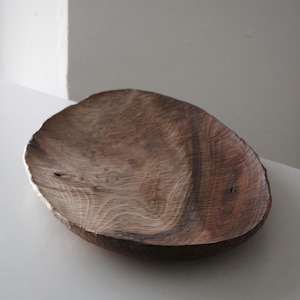 Handmade Walnut Wood Bowl Centerpiece: Rustic Home Decor