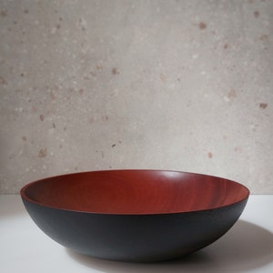 Sapele Salad Wood Bowl, Fruit bowl, Decoration bowl, Unique handmade and high quality Homeware, Natural Wood image 2