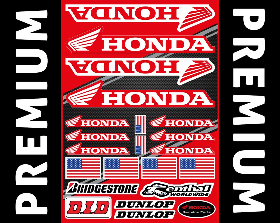KIT HONDA SPONSORS 22 Stickers Adhesive Stickers Decal Etsy