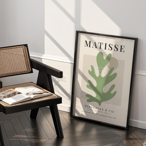 Green Trendy Matisse Printable Wall Art Matisse Cutouts henri matisse print Aesthetic Matisse Poster mid century modern decor Abstract Art