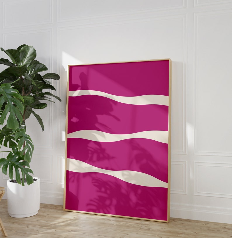 MODERN GALLERIVÄGG Set med 6 väggkonsttryck, studentrumsdekor för flickor, set med 6 tryck, alla hjärtans dag-tryckbart, alla hjärtans dag-dekor, Pink Matisse bild 7