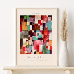Paul Klee Redgreen and Violet-Yellow Rhythms 1920 Vintage Poster,Paul Klee Print,Paul Klee Painting, Museum Exhibition Poster,digital prints