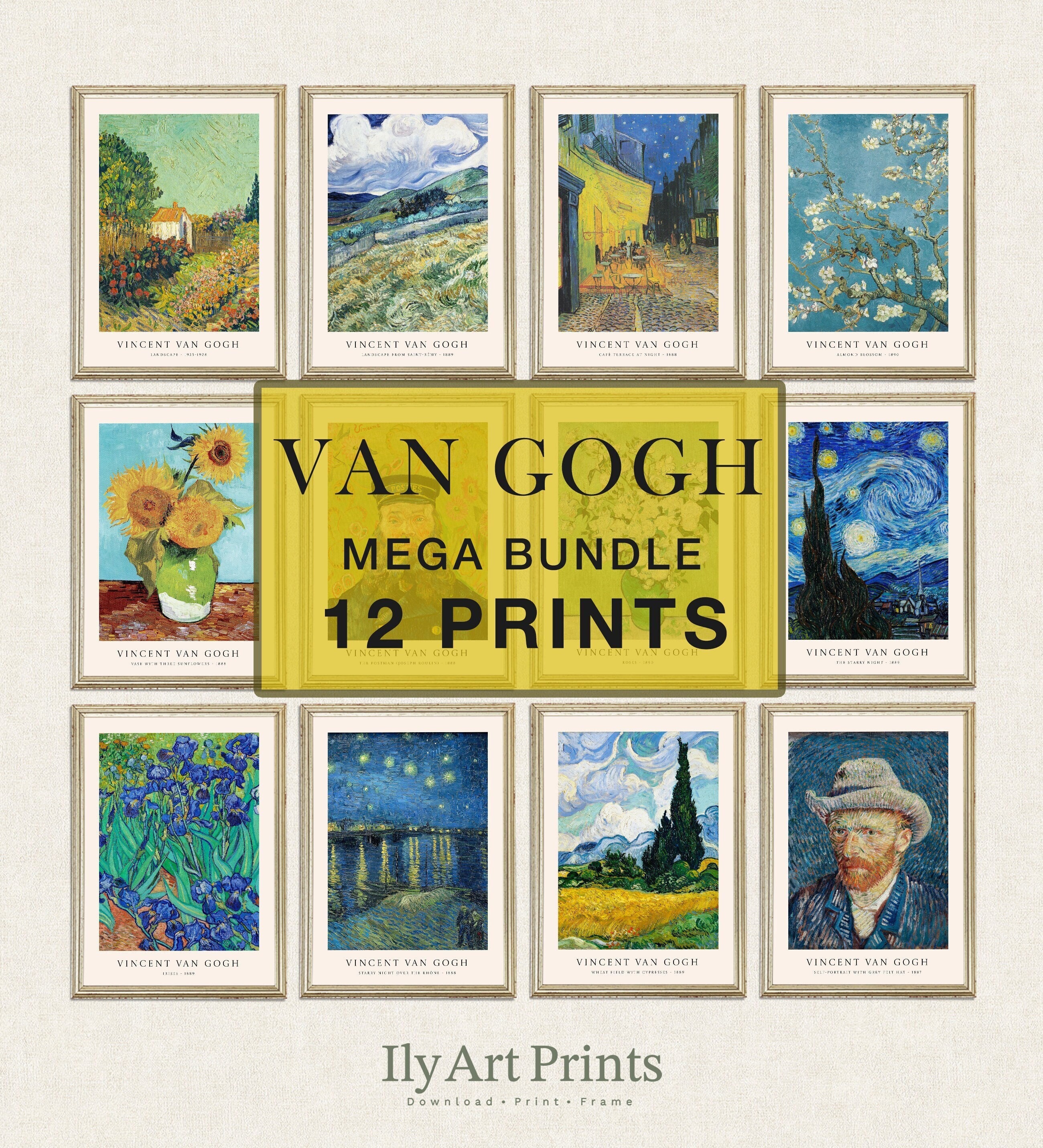 ゴッホ ひまわり 額付ポスター USED Vincent Van Gogh! - メルカリ