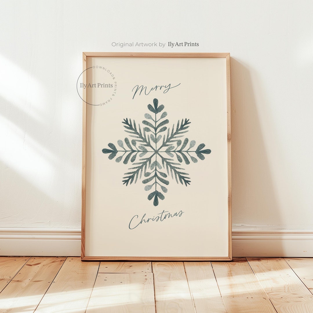 Trendy Christmas Decor Snowflake Wall Art, Rustic Christmas Art ...