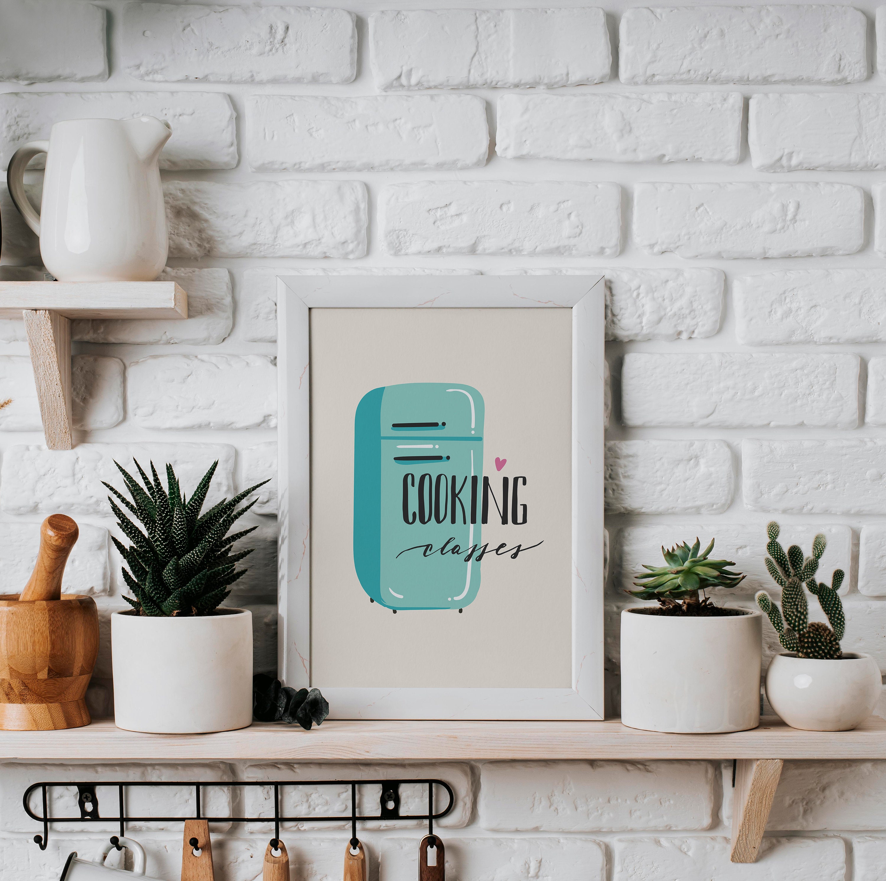 Retro Kitchen Wall Art Print, Aesthetic Kitchen Decor, Cute Cooking Art ...