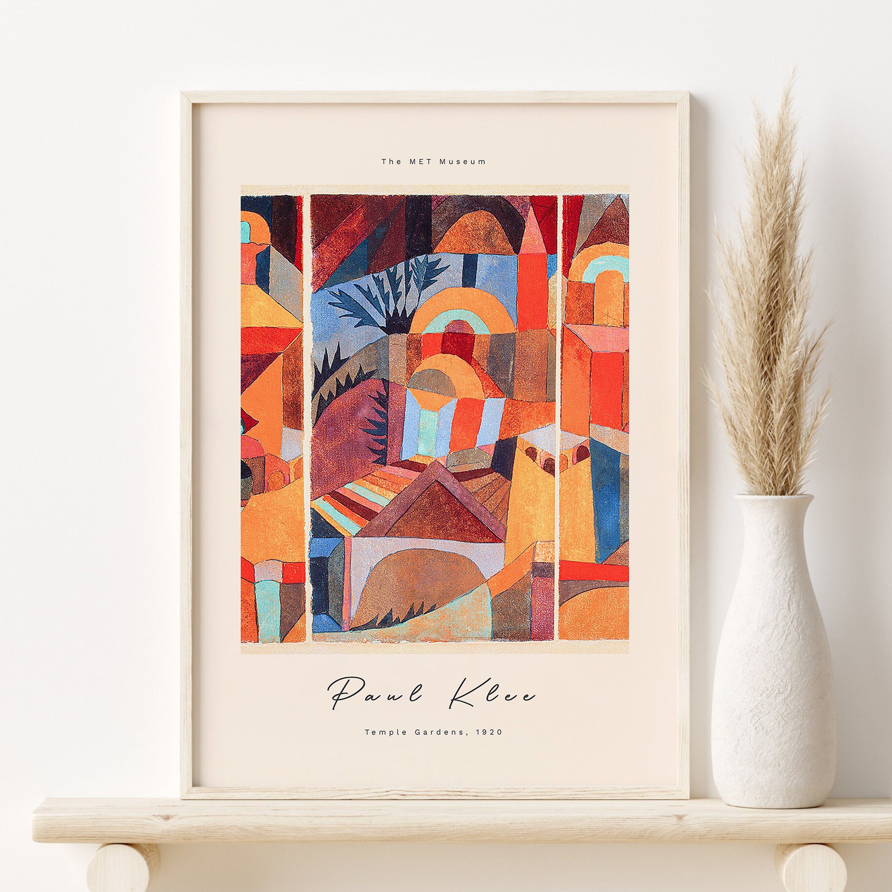 Paul Klee Temple Gardens 1920 Vintage Poster Colorful Art Print