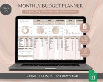 Ultimate Monthly Budget , Financial Planner Spreadsheet budget template ,Transaction tracker google sheet , Weekly Paycheck Expense Tracker