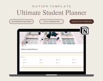 Student planner notion Template ,Academic Students Digital Notion Planner ,Notion Template for College Students ,School Assignment Tracker