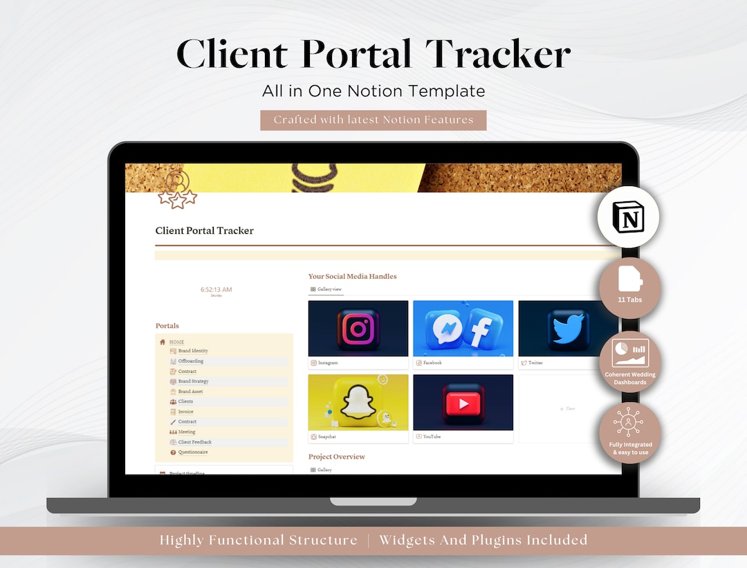 Notion Template Client Portal,project Planner,client Dashboard Project ...