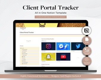 Notion Template Client Portal,Project Planner,Client Dashboard Project Tracker Onboarding,Project Management,Freelancer Notion Template