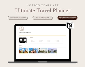 Travel Notion Planner-Ultimate Holiday Itinerary Organizer,Digital Travel Journal for Vacation Planning-Vacation NotionTemplate-trip planner