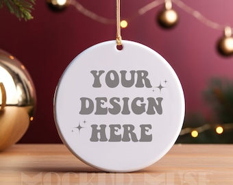 Ceramic Ornament Mockup Circle Ornament Mockup Christmas Mockup Blank Christmas Ornament Mockup Bundle Tree Ornament Mockup Canva Bundle