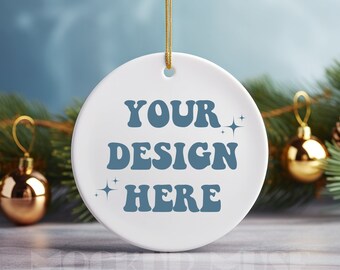 Ceramic Ornament Mockup Circle Ornament Mockup Christmas Mockup Blank Christmas Ornament Mockup Bundle Tree Ornament Mockup Canva Bundle
