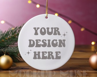 Ceramic Ornament Mockup Circle Ornament Mockup Christmas Mockup Blank Christmas Ornament Mockup Bundle Tree Ornament Mockup Canva Bundle
