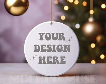 Ceramic Ornament Mockup Circle Ornament Mockup Christmas Mockup Blank Christmas Ornament Mockup Bundle Tree Ornament Mockup Canva Bundle