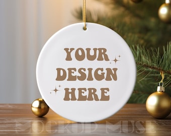 Ceramic Ornament Mockup Circle Ornament Mockup Christmas Mockup Blank Christmas Ornament Mockup Bundle Tree Ornament Mockup Canva Bundle