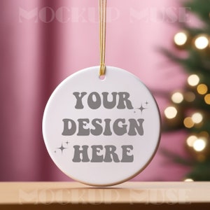 Ceramic Ornament Mockup Circle Ornament Mockup Christmas Mockup Blank Christmas Ornament Mockup Bundle Tree Ornament Mockup Canva Bundle