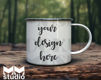 Enamel Camping Mug Mockup Camper Mug Mockup Coffee Mug Mockup 12oz Mug Template Camp Mug Template Metal Mug Mockup White Cup Mockup